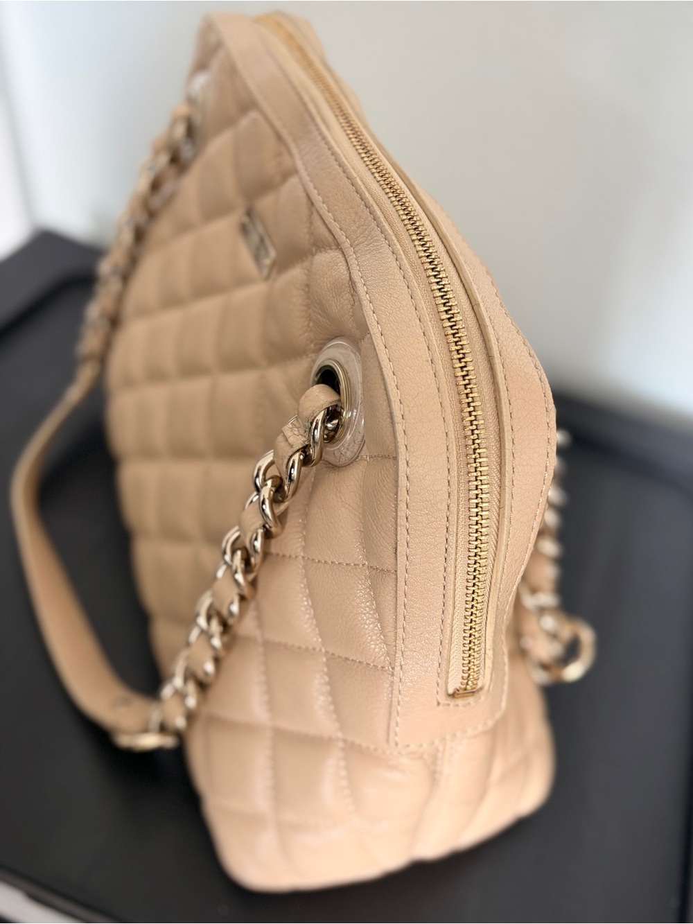 kate spade Quilted Leather Shoulder Bag - Nude- Used - Picture 3 of 10